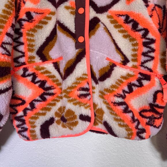 Free People Hit The Slopes Jacket Womens XS Fleece Deco Boho Cozy FP Movement - Picture 5 of 13